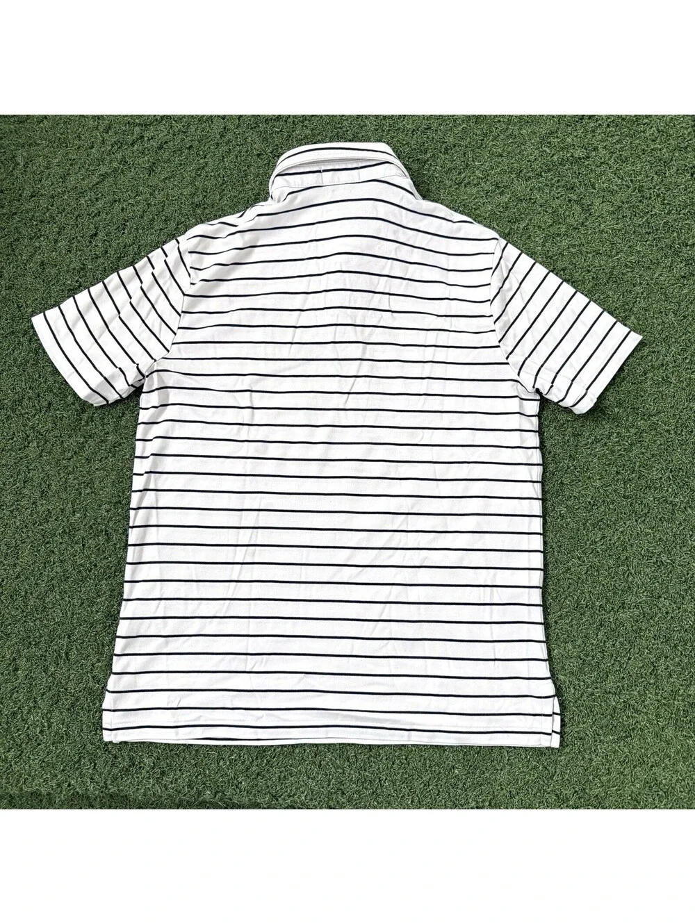 Polo Ralph Lauren Men S Classic Fit White Navy Striped Polo Shirt Cotton Preppy